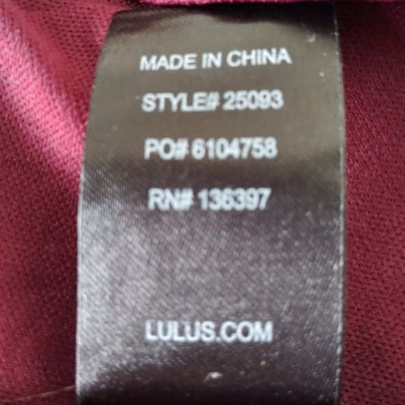 Lulus Burgundy Red Lace Sheath Dress Size M Cocktail Party - Picture 7 of 7